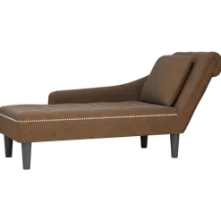 Chaise longue met kussen en rechterarmleuning kunstleer>vidaXL Outlet