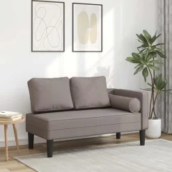 Chaise longue met kussens stof>vidaXL Clearance