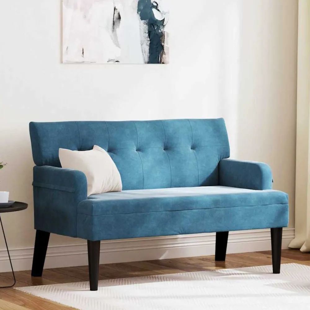 Chesterfield Bank 112 x 65,5 x 75 cm Fluweel>vidaXL Best
