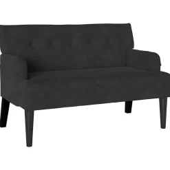 Chesterfield Bank 112 x 65,5 x 75 cm Fluweel>vidaXL New