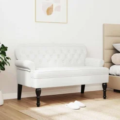 Chesterfield Bank 119,5 x 64,5 x 75 cm Nep Leer><noscript><img width=