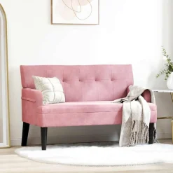Chesterfield Bank 112 x 65,5 x 75 cm Fluweel>vidaXL Online
