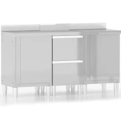 Commerciële Keukenkasten 3 stuks Roestvrij Staal>vidaXL New
