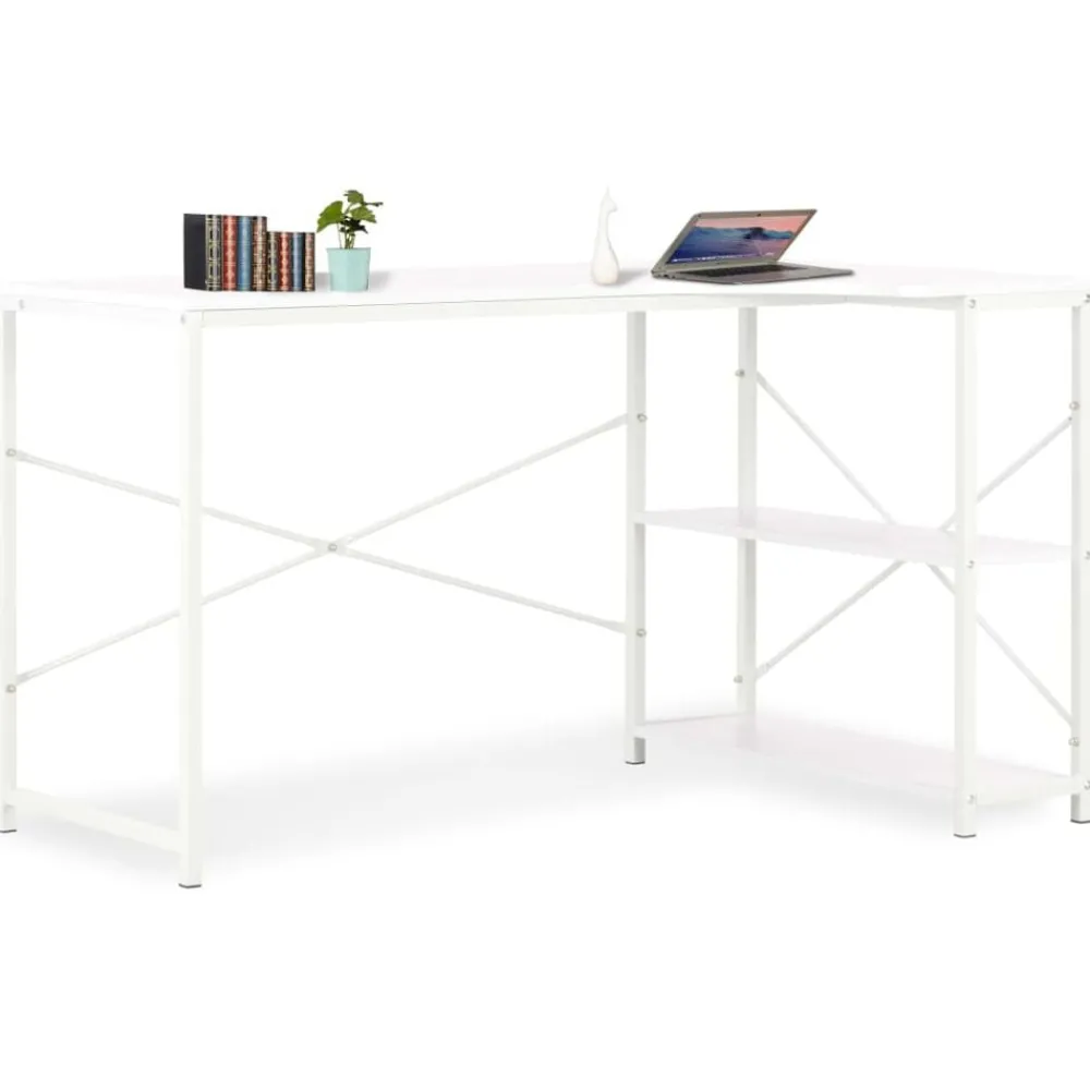 Kantoormeubelen*vidaXL Computerbureau 120x72x70 cm Wit