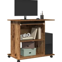 Computerbureau 80x50x75 cm bewerkt hout kleurig>vidaXL Clearance