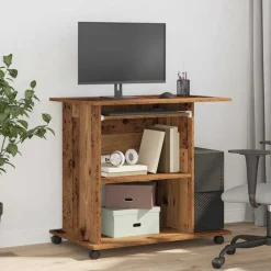Computerbureau 80x50x75 cm bewerkt hout kleurig><noscript><img width=