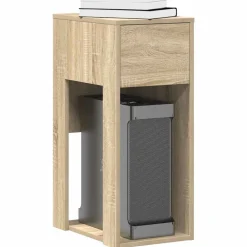 Kantoormeubelen*vidaXL Computertorenstandaard met lade 30x44x74 cm kleurig Sonoma eiken
