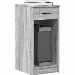 Computertorenstandaard met lade 35x45x77 cm eiken>vidaXL Discount