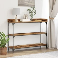 Console Tafel 100 x 30 x 80 cm Gelaagd hout en metaal>vidaXL Hot