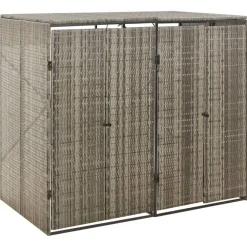 Containerberging dubbel 140x80x117 cm poly rattan>vidaXL