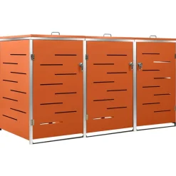 Containerberging driedubbel 207x77,5x112,5 cm roestvrij staal>vidaXL Outlet
