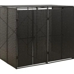 Containerberging dubbel 140x80x117 cm poly rattan>vidaXL Best