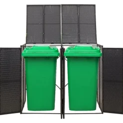Containerberging dubbel 140x80x117 cm poly rattan>vidaXL Best