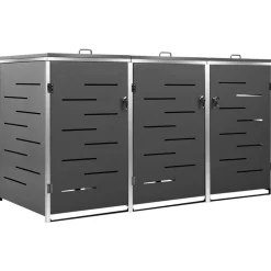 Containerberging driedubbel 207x77,5x112,5 cm roestvrij staal>vidaXL Online