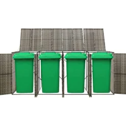 Containerberging viervoudig 274x80x117 cm poly rattan>vidaXL Clearance