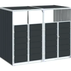Huishoudelijke Benodigdheden*vidaXL Containerberging voor 2 containers 144x81x113cm staal Antraciet