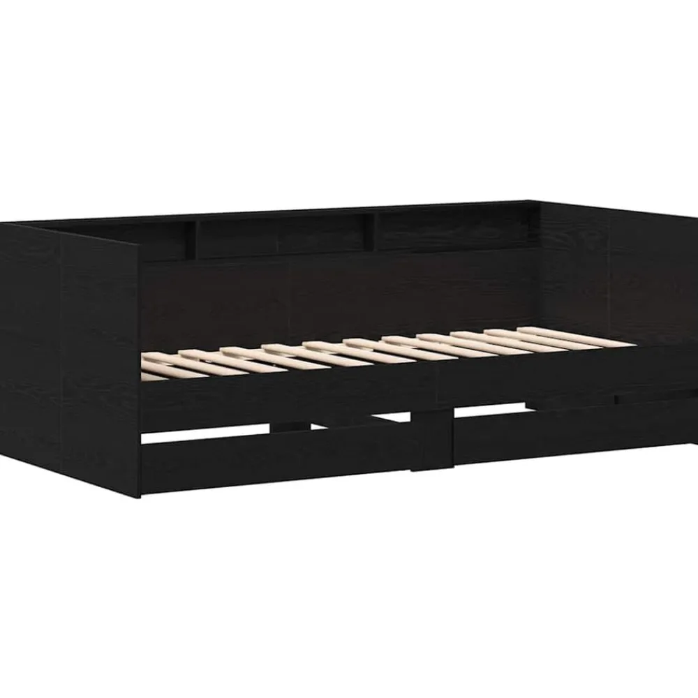 Dagbed met hoofdeinde 100 x 200 cm Bewerkt hout>vidaXL Online