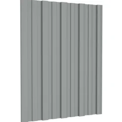 Bouwmaterialen*vidaXL Dakpaneel 12 pcs 60 x 45 cm Gegalvaniseerd staal Grijs