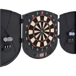 Binnenspelletjes*vidaXL Dartbord elektrisch met darts polypropeen zwart