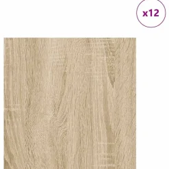 Decorpanelen 12 pcs 30 x 30 x 0,27 cm Bewerkt hout><noscript><img width=