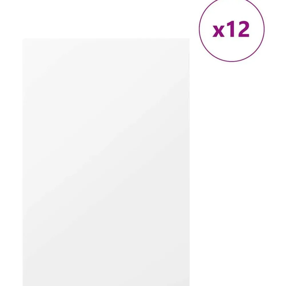 Kunst & Entertainment*vidaXL Decorpanelen 12 pcs 40 x 60 x 0.27 cm Bewerkt hout Wit