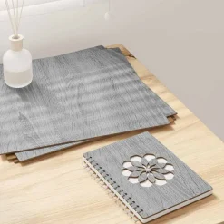 Kunst & Entertainment*vidaXL Decorpanelen 12 pcs 30 x 30 x 0,27 cm Bewerkt hout Grijs sonoma