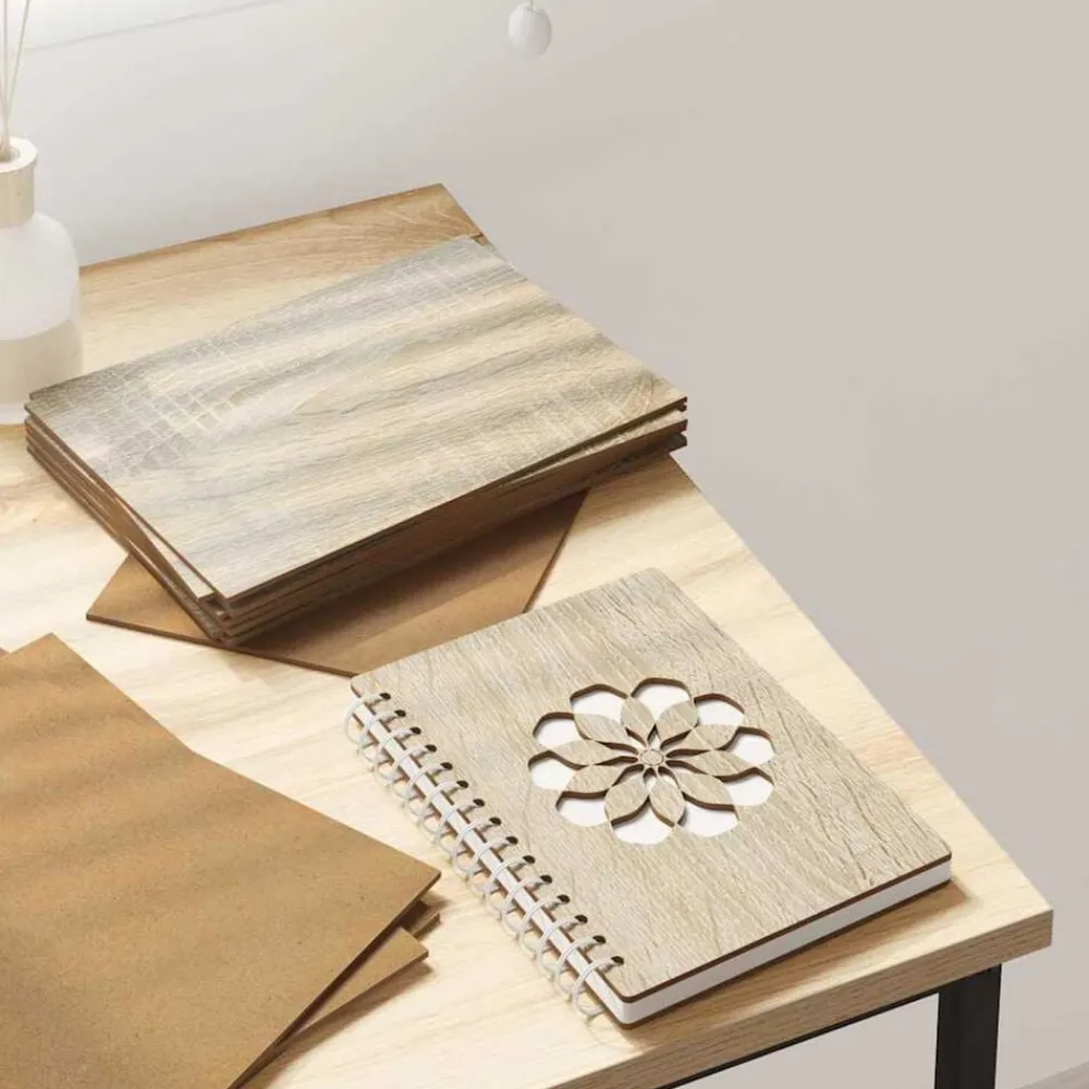Kunst & Entertainment*vidaXL Decorpanelen 12 pcs 15 x 21 x 0.27 cm Bewerkt hout Sonoma eiken
