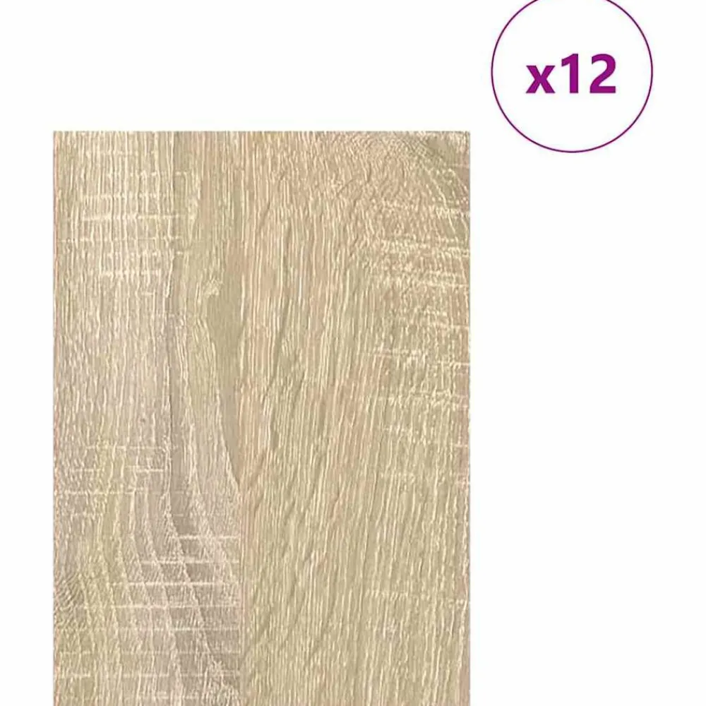 Kunst & Entertainment*vidaXL Decorpanelen 12 pcs 15 x 21 x 0.27 cm Bewerkt hout Sonoma eiken