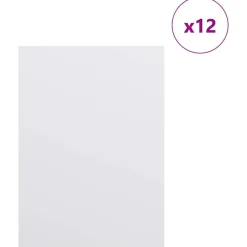Kunst & Entertainment*vidaXL Decorpanelen 12 pcs 15 x 21 x 0.27 cm Bewerkt hout Wit