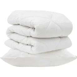 Dekbed met kussen 2 pcs Wit Microvezel>vidaXL New