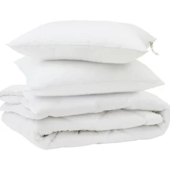 Linnengoed*vidaXL Dekbed met kussen 3 pcs Wit Microfibre