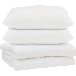 Dekbed met kussen 3 pcs Wit Microfibre>vidaXL New