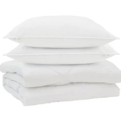 Dekbed met kussen 3 pcs Wit Microfibre>vidaXL Clearance