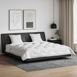Linnengoed*vidaXL Dekbed met kussen 3 pcs Wit Microfibre