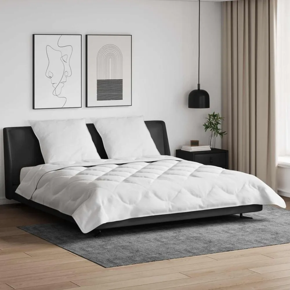 Dekbed met kussen 3 pcs Wit Microfibre>vidaXL Outlet