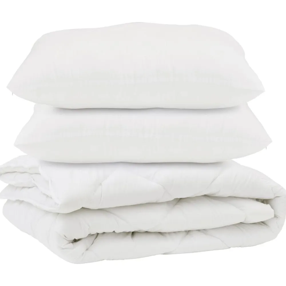 Dekbed met kussen 3 pcs Wit Microvezel>vidaXL Hot