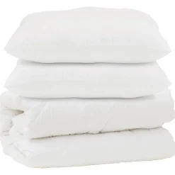 Dekbed met kussen 3 pcs Wit Microfibre>vidaXL Online