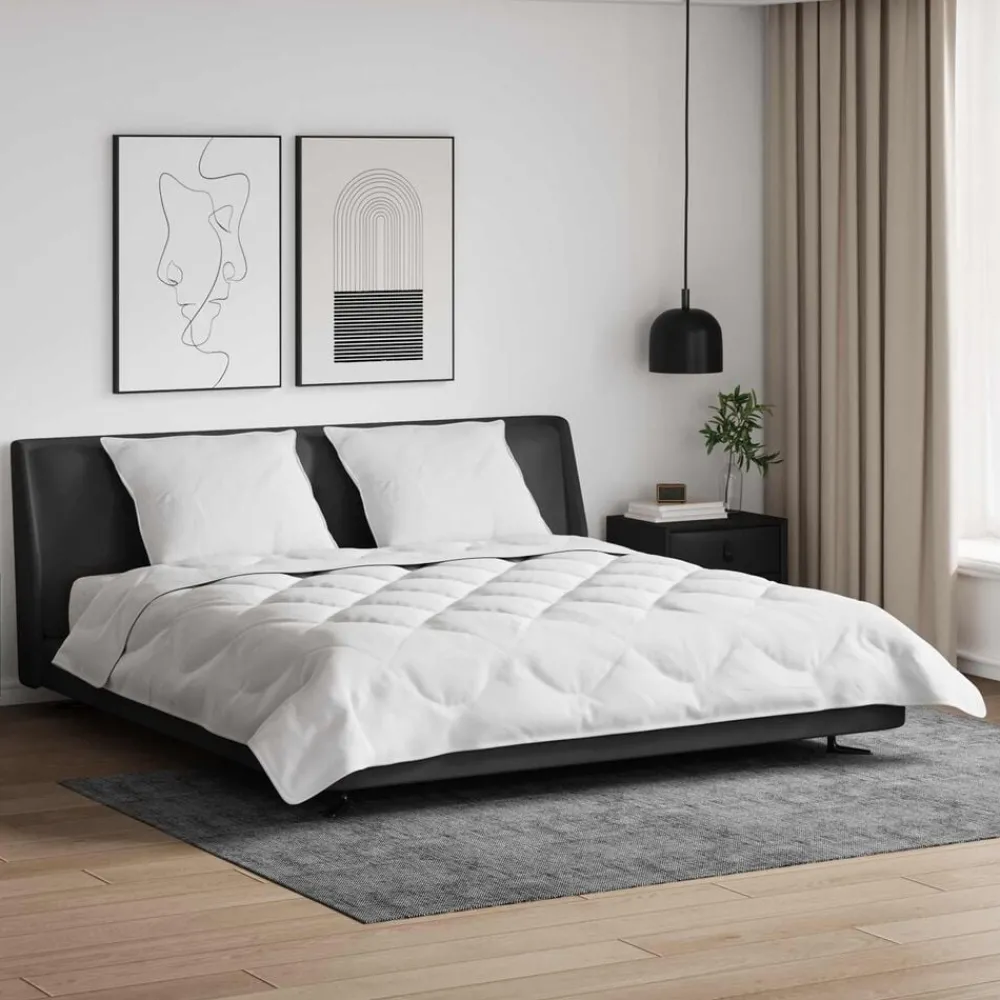 Dekbed met kussen 3 pcs Wit Microfibre>vidaXL New