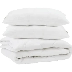 Linnengoed*vidaXL Dekbed met kussen 3 pcs Wit Microvezel