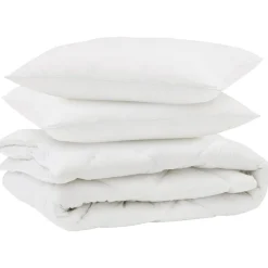 Linnengoed*vidaXL Dekbed met kussen 3 pcs Wit Microfibre