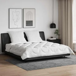 Dekbed met kussen 3 pcs Wit Microvezel>vidaXL Best