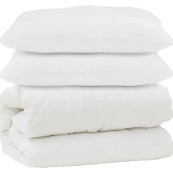Dekbed met kussen 3 pcs Wit Microfibre>vidaXL Online