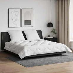 Linnengoed*vidaXL Dekbed met kussen 3 pcs Wit Microfibre