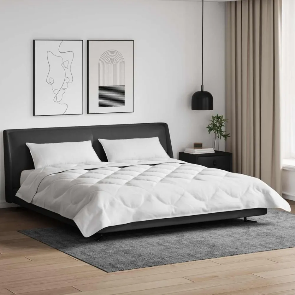 Dekbed met kussen 3 pcs Wit Microfibre>vidaXL Clearance