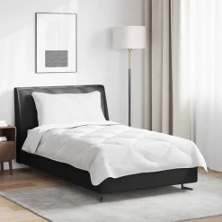Linnengoed*vidaXL Dekbed met kussen 2 pcs Wit Microvezel