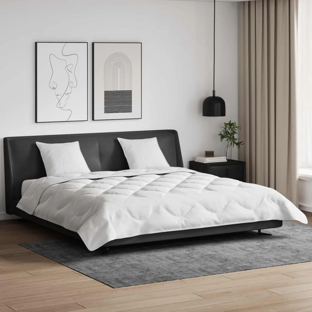 Dekbed met kussen 3 pcs Wit Microfibre>vidaXL Best