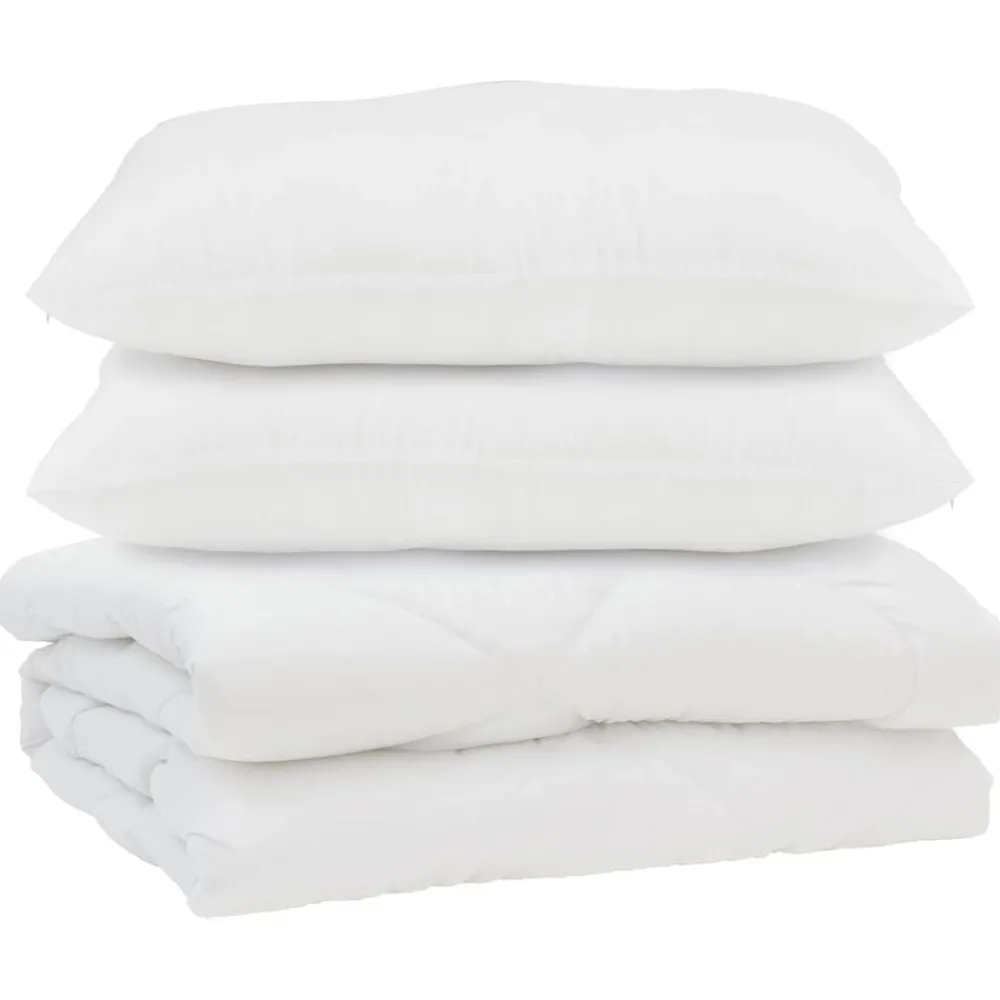 Dekbed met kussen 3 pcs Wit Microfibre>vidaXL New