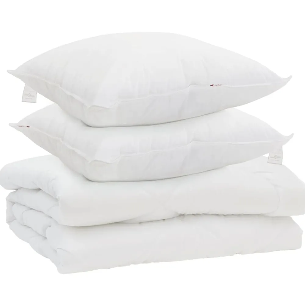 Dekbed met kussen 3 pcs Wit Microfibre>vidaXL