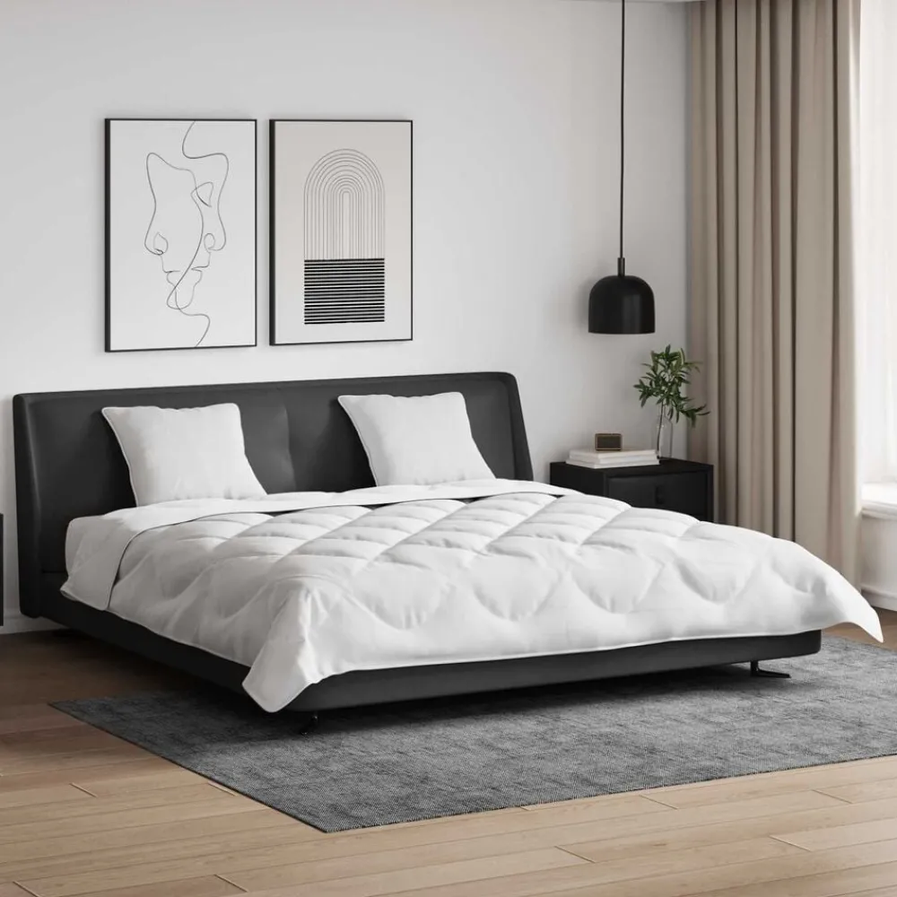 Dekbed met kussen 3 pcs Wit Microfibre>vidaXL Best
