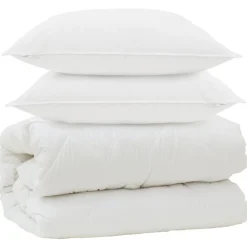 Dekbed met Kussens met kussen 3 pcs Wit Microvezel>vidaXL Discount